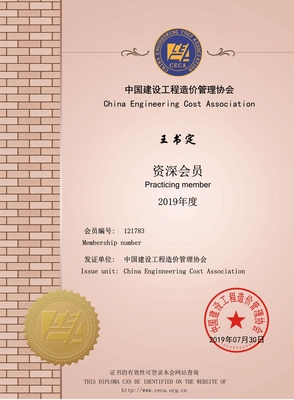 喜报！大成工程咨询总裁王书定荣膺中价协资深会员，建设工程管理领域再获殊荣